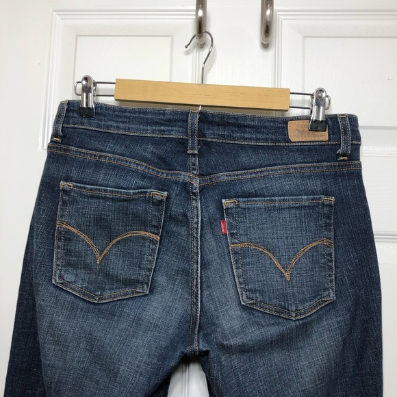 Levi’s The Original Jean Mid Rise Skinny Stretchy Cotton Dark Wash Jeans 8 Short - Picture 6 of 15